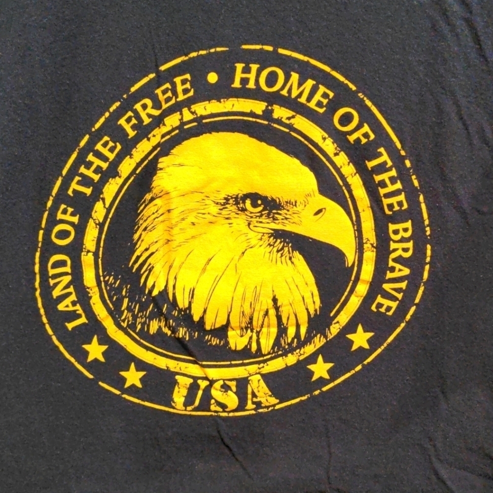 Navy Eagle USA Tee Large